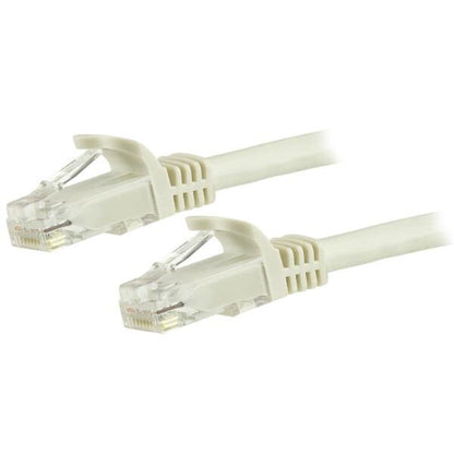 StarTech.com 7.5m CAT6 Ethernet Cable - White CAT 6 Gigabit Ethernet Wire -250MHz 100W PoE RJ45 UTP Network/Patch Cord Snagless w/Strain Relief Individually Tested