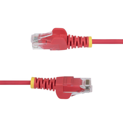 StarTech.com 50cm Red Slim CAT6 Ethernet Cable, Snagless, 100W PoE, UTP, LSZH, 28AWG Pure Bare Copper Wire, Slim RJ45 Network Patch Cord w/Strain Reliefs, Individually Tested