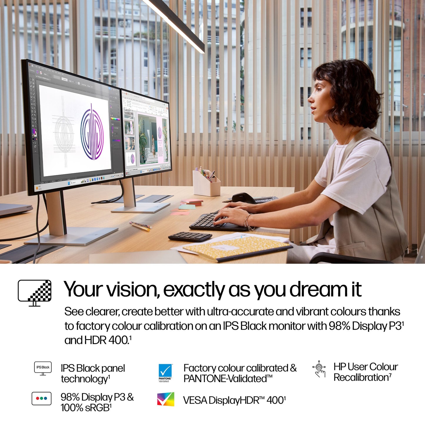 HP Series 7 Pro 27 inch QHD Thunderbolt 4 Monitor - 727pu PVC Free
