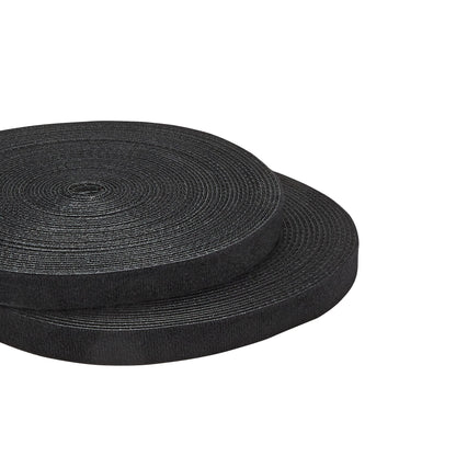 StarTech.com 100ft (30.5m) Hook and Loop Roll, Black, Cut-to-Size Reusable Cable Ties, Bulk Industrial Wire Fastener Tape, Adjustable Fabric Wraps, Reusable Self Gripping Cable Management Straps