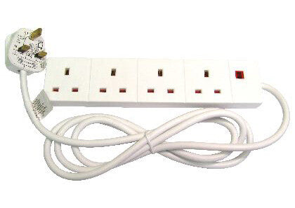 Cables Direct RB-02M04D power extension 2 m 4 AC outlet(s) Indoor White