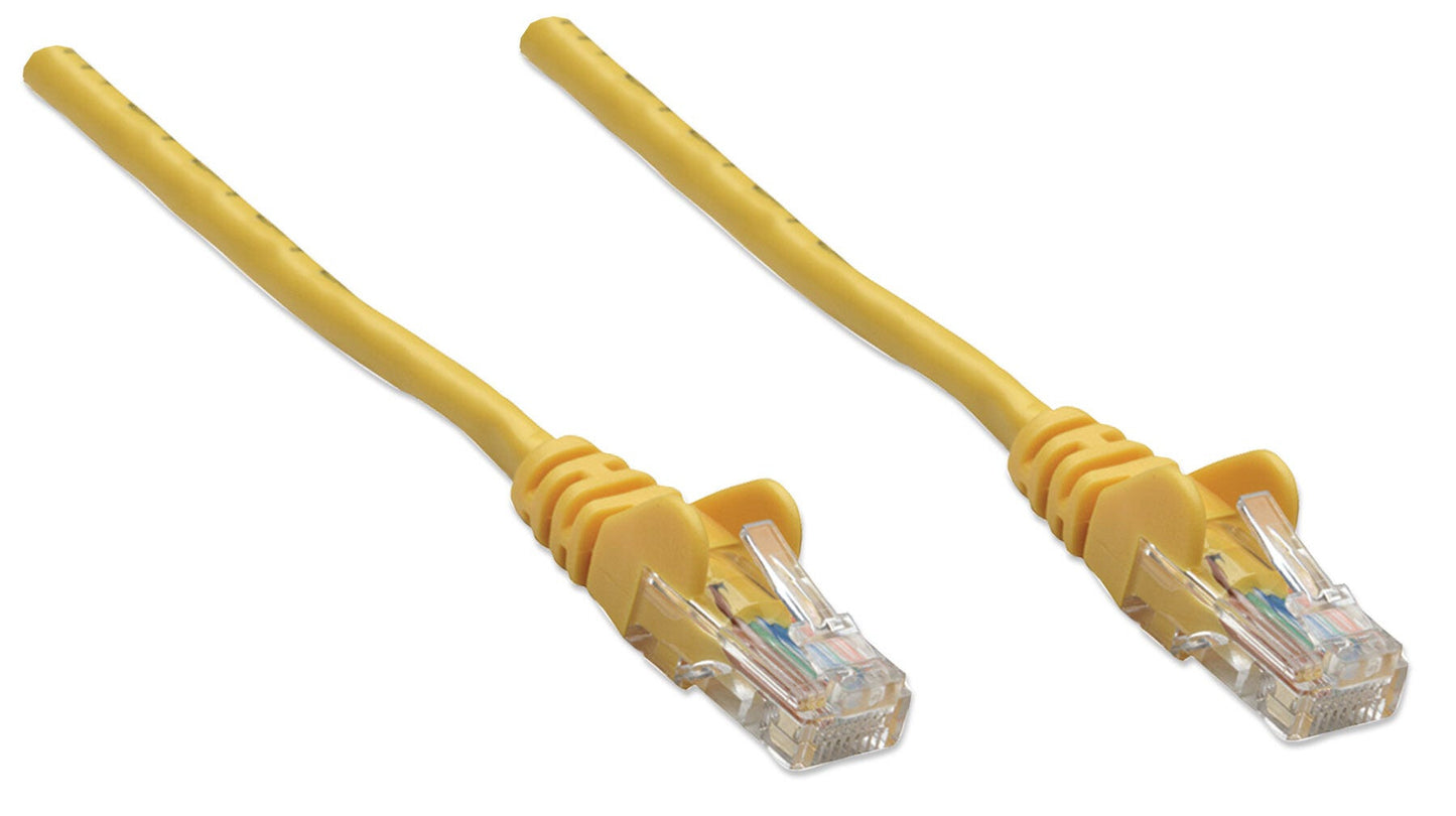 Intellinet Network Patch Cable, Cat5e, 5m, Yellow, CCA, U/UTP, PVC, RJ45, Gold Plated Contacts, Snagless, Booted, Lifetime Warranty