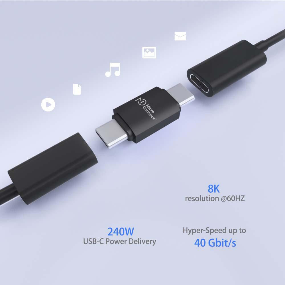 Microconnect USB4-CC-240W USB cable USB4 Gen 3x2 0 m USB C Black