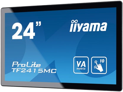 iiyama ProLite TF2415MC-B2 computer monitor 60.5 cm (23.8") 1920 x 1080 pixels Full HD LED Touchscreen Multi-user Black