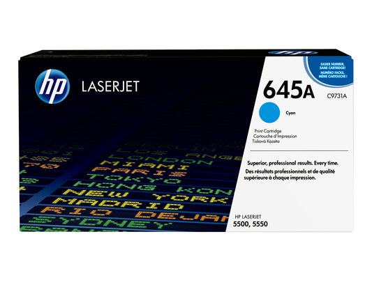 HP 645A Cyan Original LaserJet Toner Cartridge