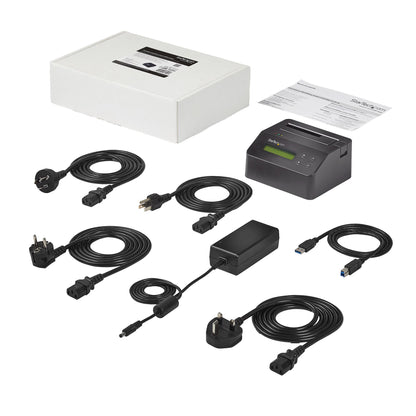 StarTech.com Single Bay Hard Drive Eraser, Standalone HDD/SSD Sanitizer, 4Kn, USB 3.0 to SATA III (6 Gbps), 9 Erase Modes, LCD Display, Secure Erase Hard Disk Sanitizer Dock, DB-9 Printer Port, TAA Compliant