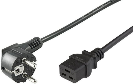 Microconnect PE0771903 power cable Black 3 m Power plug type E+F C19 coupler