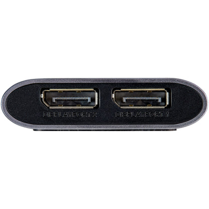 StarTech.com Thunderbolt to Dual DisplayPort Adapter DP 1.4, Dual 4K 60Hz or Single 8K/5K Thunderbolt to DP Converter, 2x DisplayPort Monitor Video Display Adapter - Mac & Windows