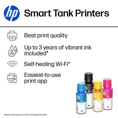 HP Smart Tank 7605 Wireless All-in-One Color Printer, Two-sided printing; Copier, Scanner