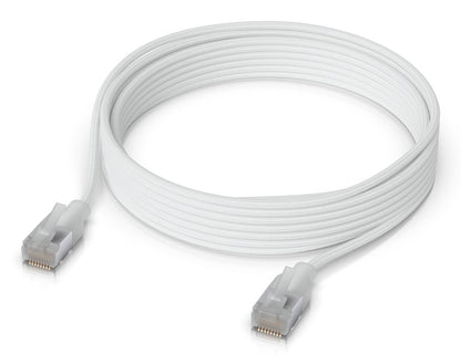 Ubiquiti UACC-Cable-Patch-EL-C6A-5M-W networking cable Translucent, White Cat6a