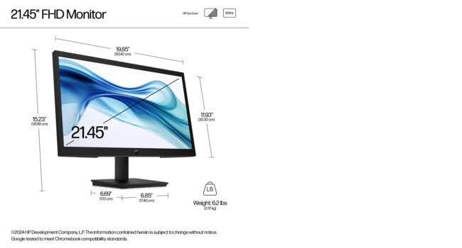 HP Series 3 Pro 21.45 inch FHD Monitor - 322pv