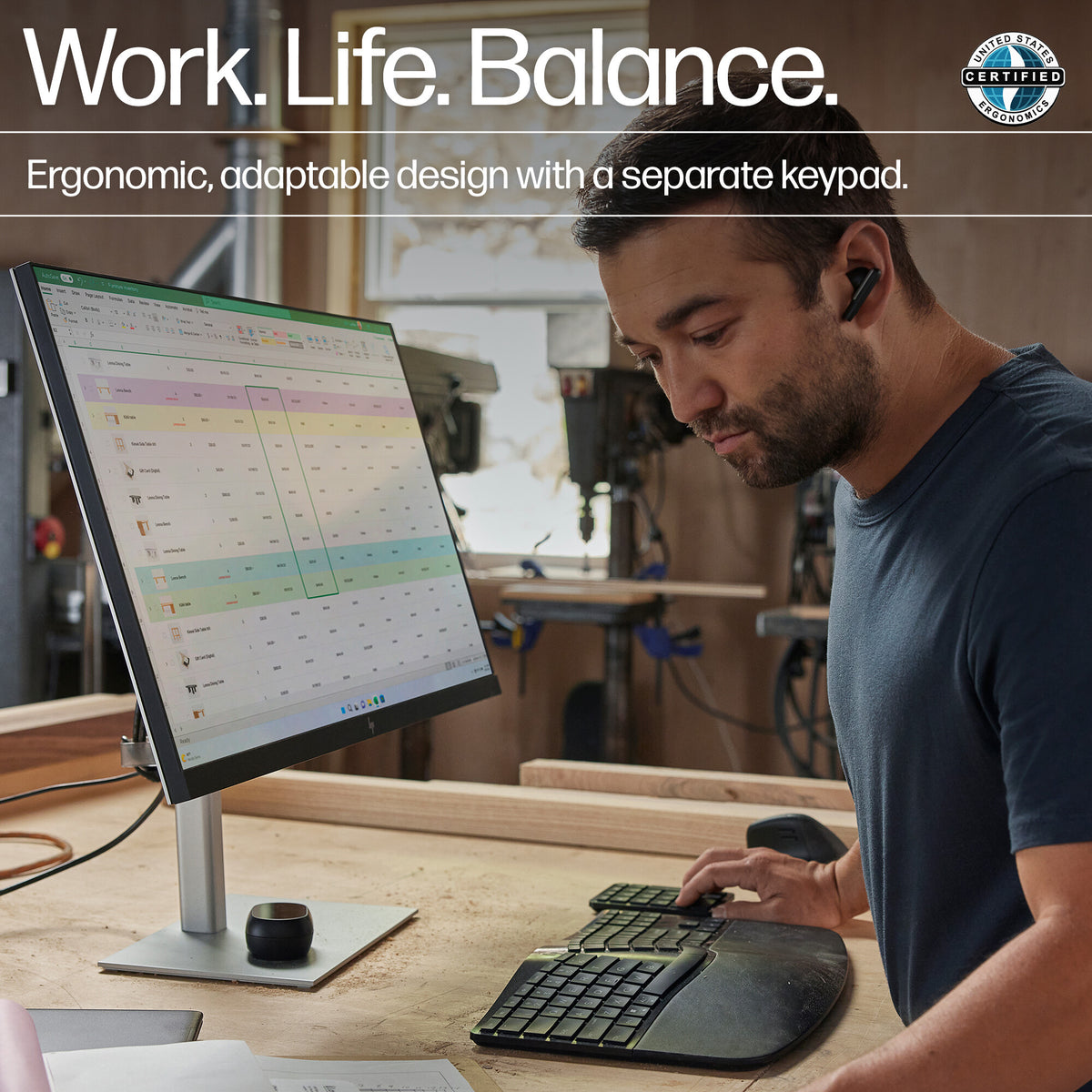 HP 960 Ergonomic Wireless Keyboard