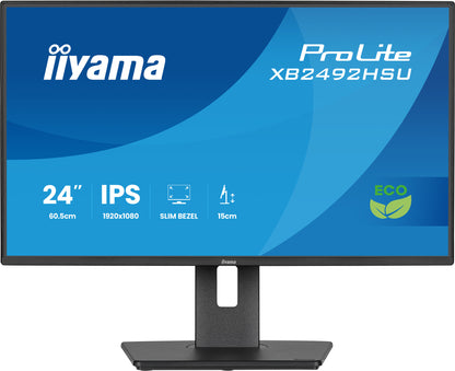iiyama ProLite XB2492HSU-B1 computer monitor 60.5 cm (23.8") 1920 x 1080 pixels Full HD LED Black