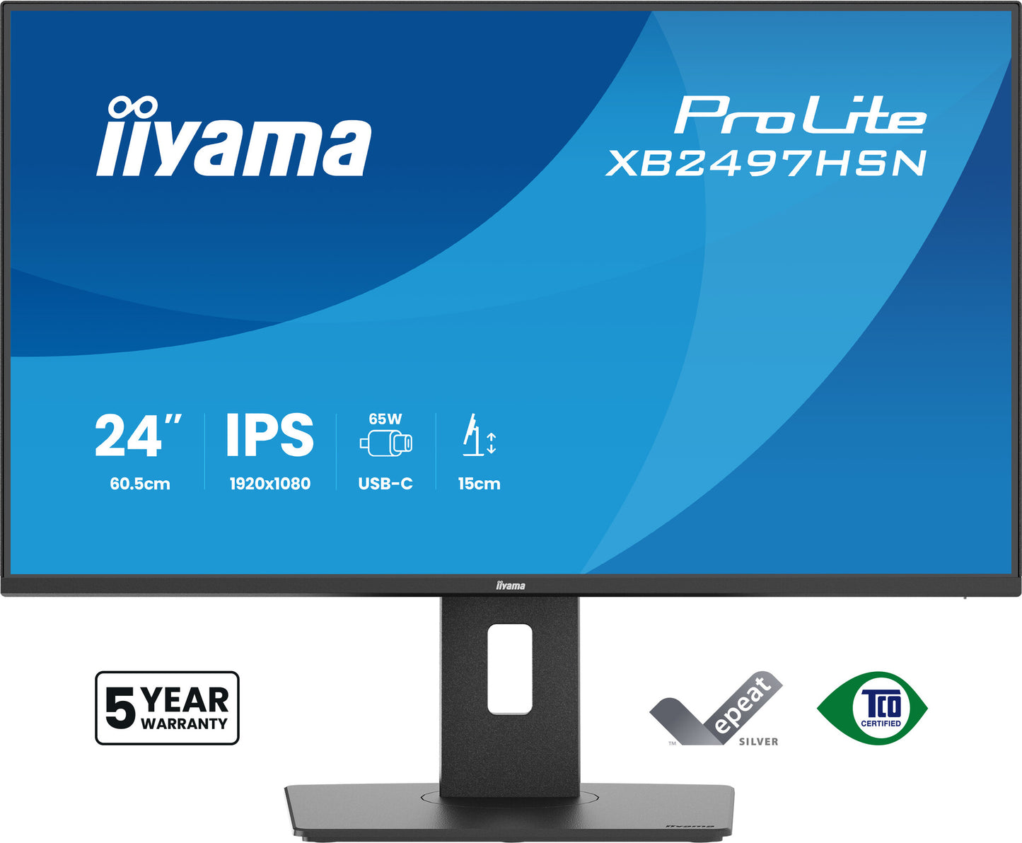 iiyama ProLite XB2497HSN-B1 computer monitor 60.5 cm (23.8") 1920 x 1080 pixels Full HD LED Black