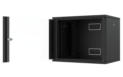 Lanview RWF09U45BL rack cabinet 9U Wall mounted rack Black