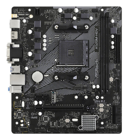 Asrock A520M-HDV AMD A520 Socket AM4 micro ATX