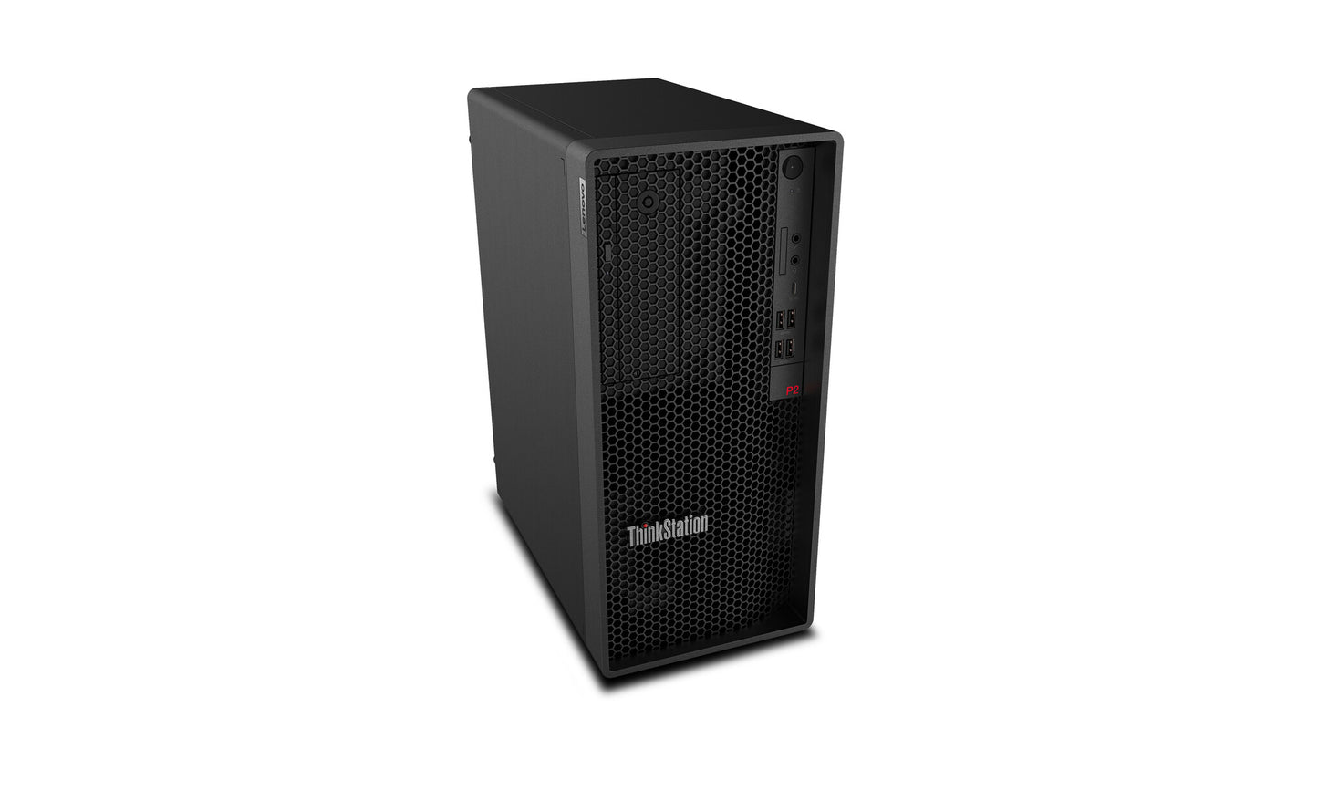 Lenovo ThinkStation P2 Tower Intel® Core™ i7 i7-14700 16 GB DDR5-SDRAM 512 GB SSD NVIDIA T400 Windows 11 Pro Workstation Black