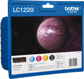 Brother LC-1220VALBP ink cartridge 4 pc(s) Original Black, Cyan, Magenta, Yellow