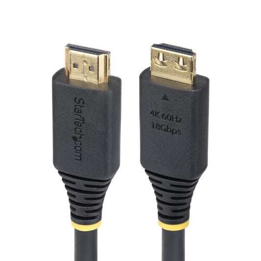 StarTech.com 10ft (3m) High Speed HDMI Cable with Gripping Connectors, 4K 60Hz/1440p 144Hz, HDR10/HDCP 2.2/ARC, 18Gbps, UHD HDMI 2.0 Cord for TV/Monitor/Display, TPE Jacket