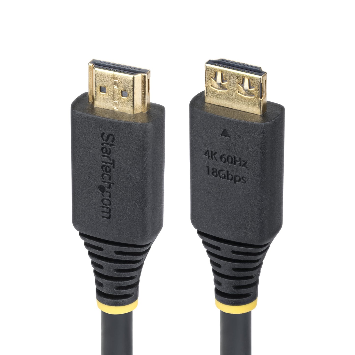 StarTech.com 10ft (3m) High Speed HDMI Cable with Gripping Connectors, 4K 60Hz/1440p 144Hz, HDR10/HDCP 2.2/ARC, 18Gbps, UHD HDMI Cord for TV/Monitor/Display, TPE Jacket