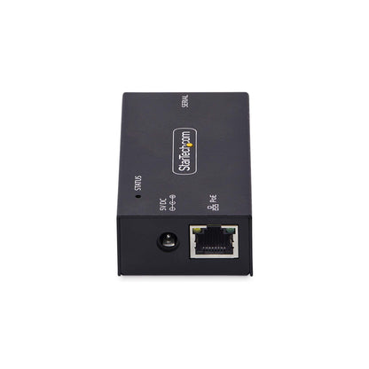 StarTech.com 1-Port Serial to Ethernet Adapter, 802.3af PoE IP Serial Device Server For Remote RS232 Devices, Wall/DIN Rail Mountable, RJ45 LAN to DB9 Serial Converter, TAA