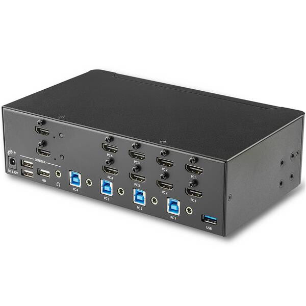 StarTech.com 4 Port HDMI KVM Switch - 4K 30Hz - Dual Display