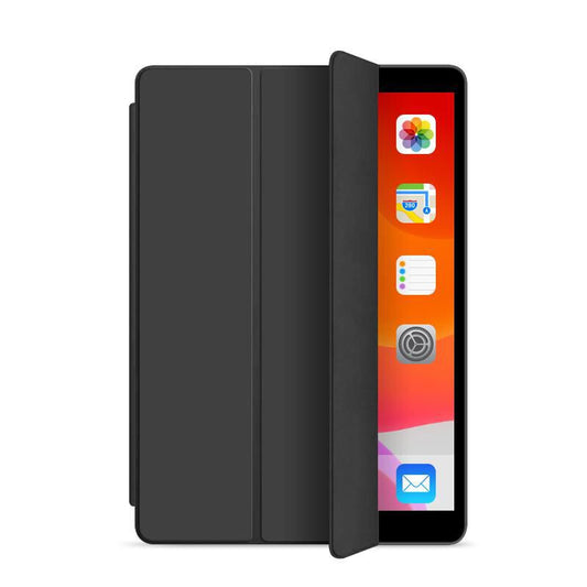 eSTUFF DENVER Folio Case for iPad 9.7 2018/2017- Black PU leather/Clear