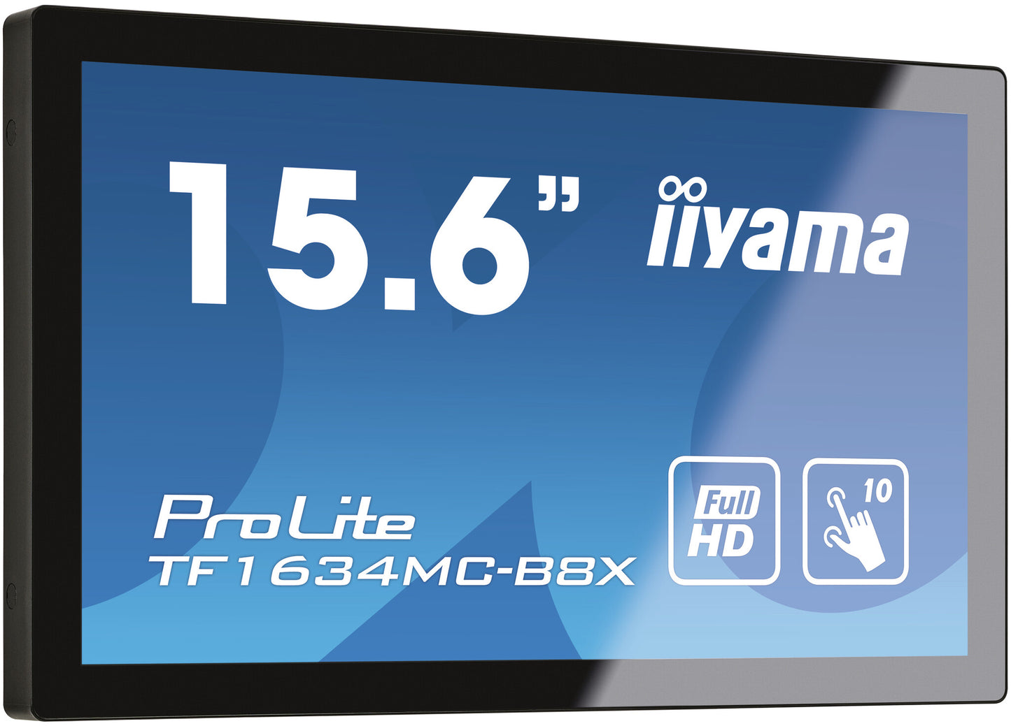 iiyama ProLite TF1634MC-B8X computer monitor 39.6 cm (15.6") 1920 x 1080 pixels Full HD LED Touchscreen Multi-user Black