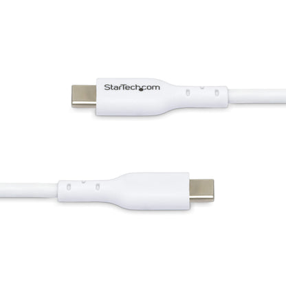 StarTech.com 10ft (3m) USB-C Charging Cable, Charge & Sync, 60W (3A) PD, USB 2.0 Laptop Charger Cable, TPE Jacket - White USB C Charging Cord