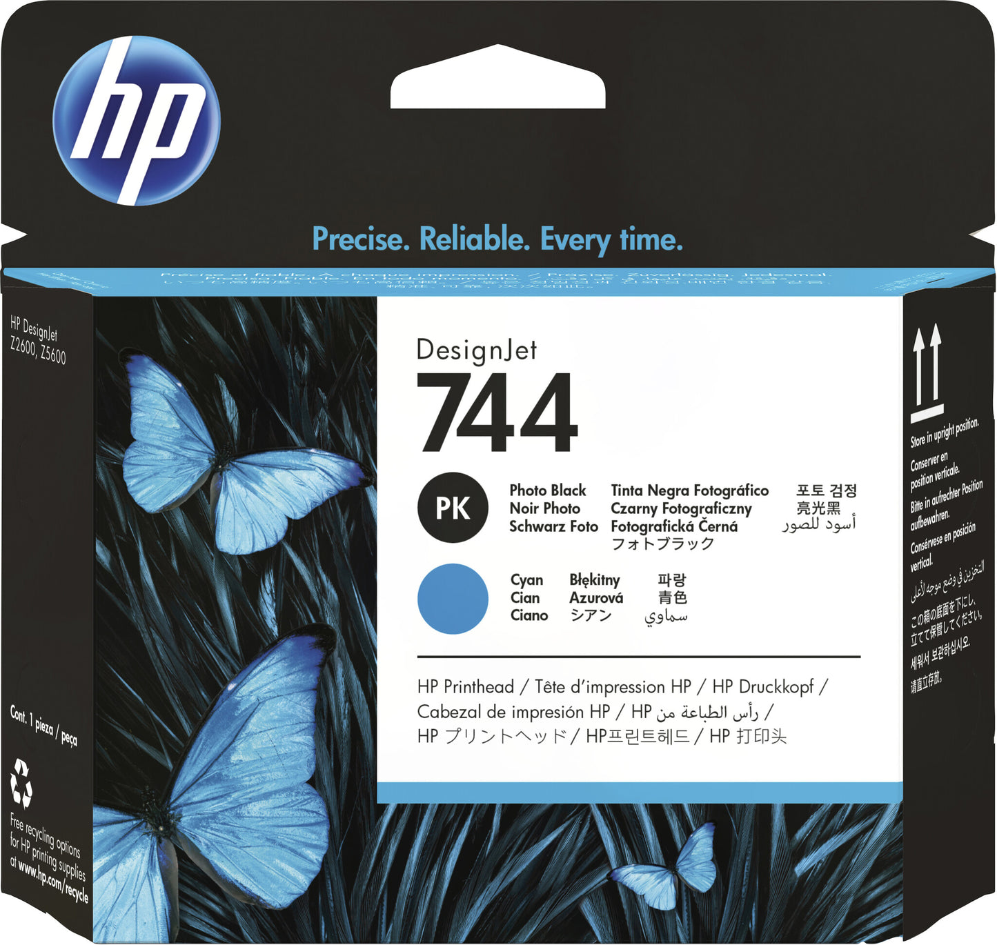 HP 744 Photo Black/Cyan DesignJet Printhead