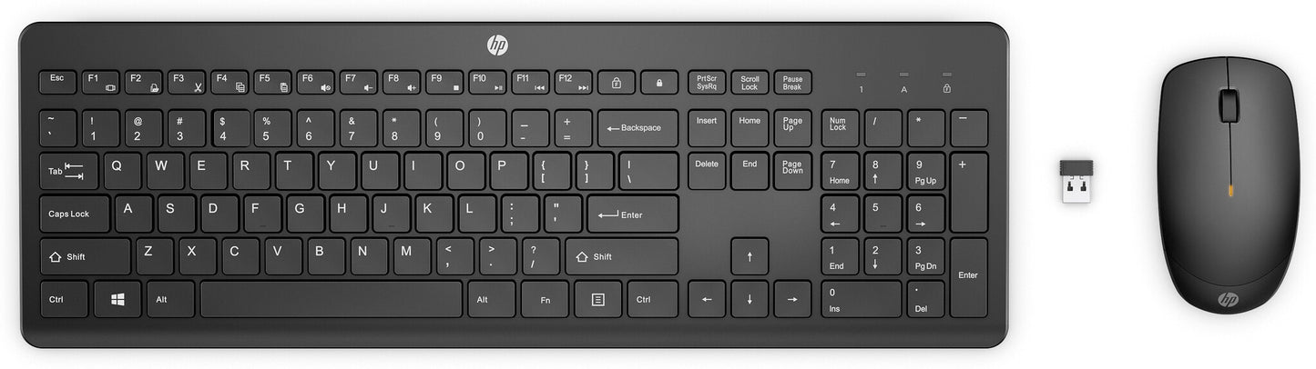 HP 235 WIRELESS MOUSE KB COMBO-BELG keyboard Mouse included Office RF Wireless Black