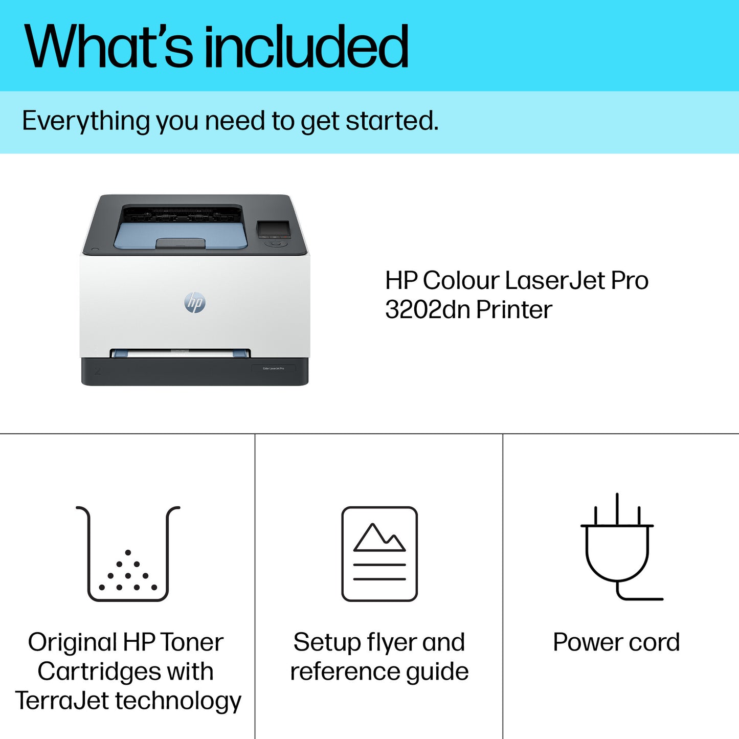 HP LaserJet Pro 3202dn Color Printer, Ethernet Only; Duplex