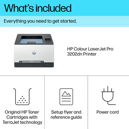 HP LaserJet Pro 3202dn Color Printer, Ethernet Only; Duplex