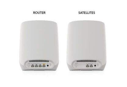 NETGEAR Orbi RBK763S Tri-band (2.4 GHz / 5 GHz / 5 GHz) Wi-Fi 6 (802.11ax) White 7 Internal - RBK763S-100EUS