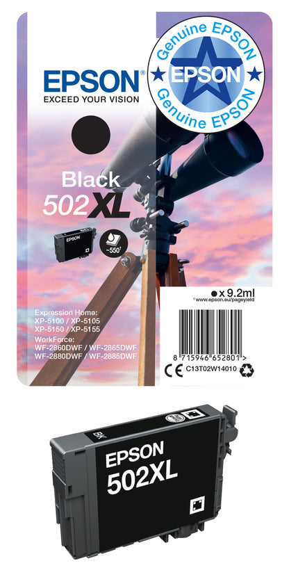 Epson Singlepack Black 502XL Ink