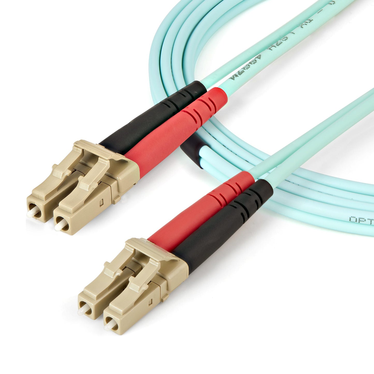StarTech.com 5m (16.4ft) LC/UPC to LC/UPC OM4 Multimode Fiber Optic Cable, 50/125µm LOMMF/VCSEL Zipcord Fiber, 100G, Low Insertion Loss - LSZH Fiber Jumper Cord