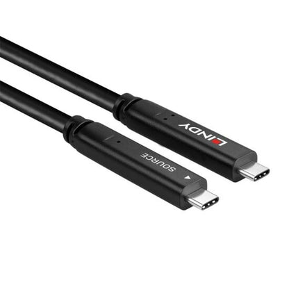 Lindy 10m USB 3.2 Gen 1 and DP 1.4 Type C Hybrid Cable