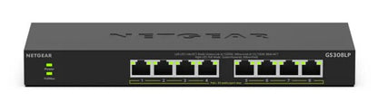 NETGEAR GS308LP Unmanaged Gigabit Ethernet (10/100/1000) Power over Ethernet (PoE) Desktop Black