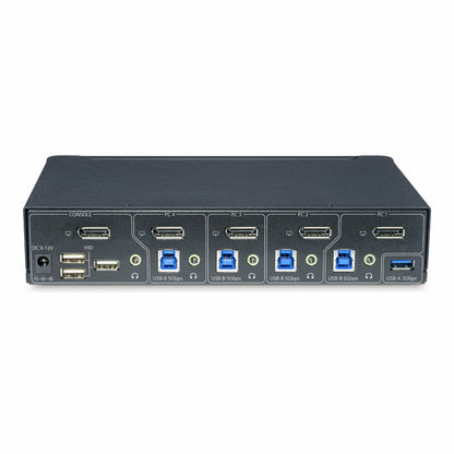 StarTech.com 4-Port DisplayPort KVM Switch, Single 4K 60Hz Monitor, 6x USB Ports, Push-Button & Hotkey Switching, DisplayPort 1.2, OS Independent, TAA Compliant