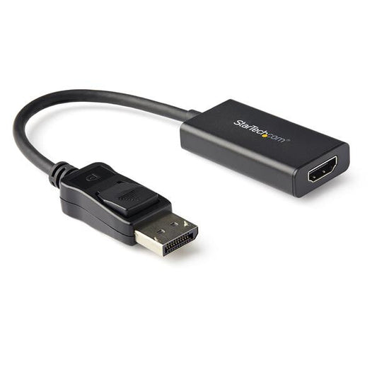 StarTech.com DisplayPort to HDMI Adapter - 4K 60Hz HDR10 Active DisplayPort 1.4 to HDMI 2.0b Video Converter - 4K DP to HDMI Adapter Dongle for Monitor/Display/TV - Latching DP Connector