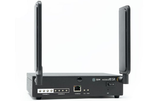 ZPE Nodegrid Bold SR , 8x RJ45 Serial rolled, 5x GbE, 2-core Intel 64bit CPU, 4GB DDR4, 32GB SLC, 4G LTE (CAT12), Wi-Fi 5 (866Mbps 2x2 dual stream 802.11ac), Disk2:128GB
