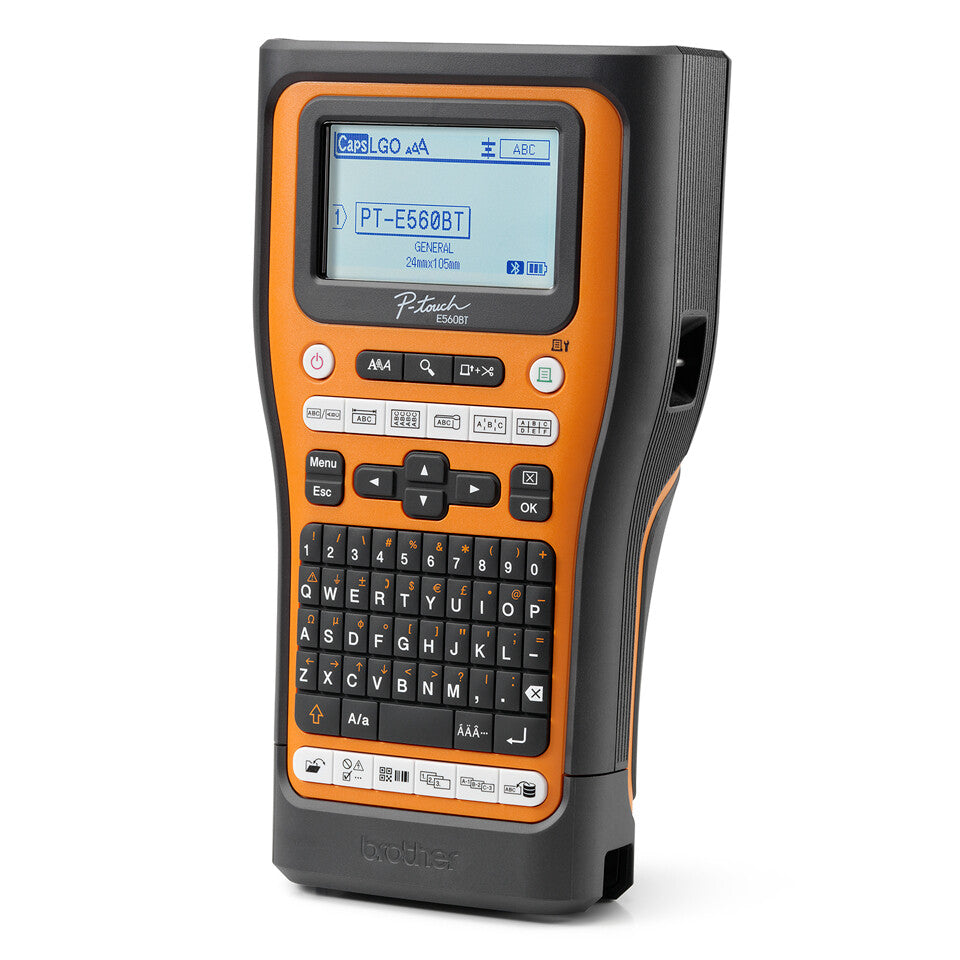 Brother PT-E560BTSP label printer Thermal transfer 180 x 180 DPI 30 mm/sec Wired & Wireless HSE/TZe Bluetooth QWERTY