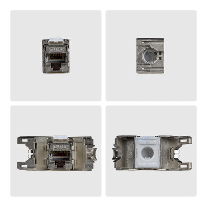 StarTech.com Shielded Cat6a Keystone Jack, 10-Pack RJ45 Ethernet Keystone Jacks, STP Cat6a Wall Jack, 180-Degree Toolless