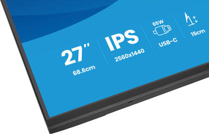 iiyama ProLite XB2797QSN-B1 computer monitor 68.6 cm (27") 2560 x 1440 pixels Quad HD LCD Black