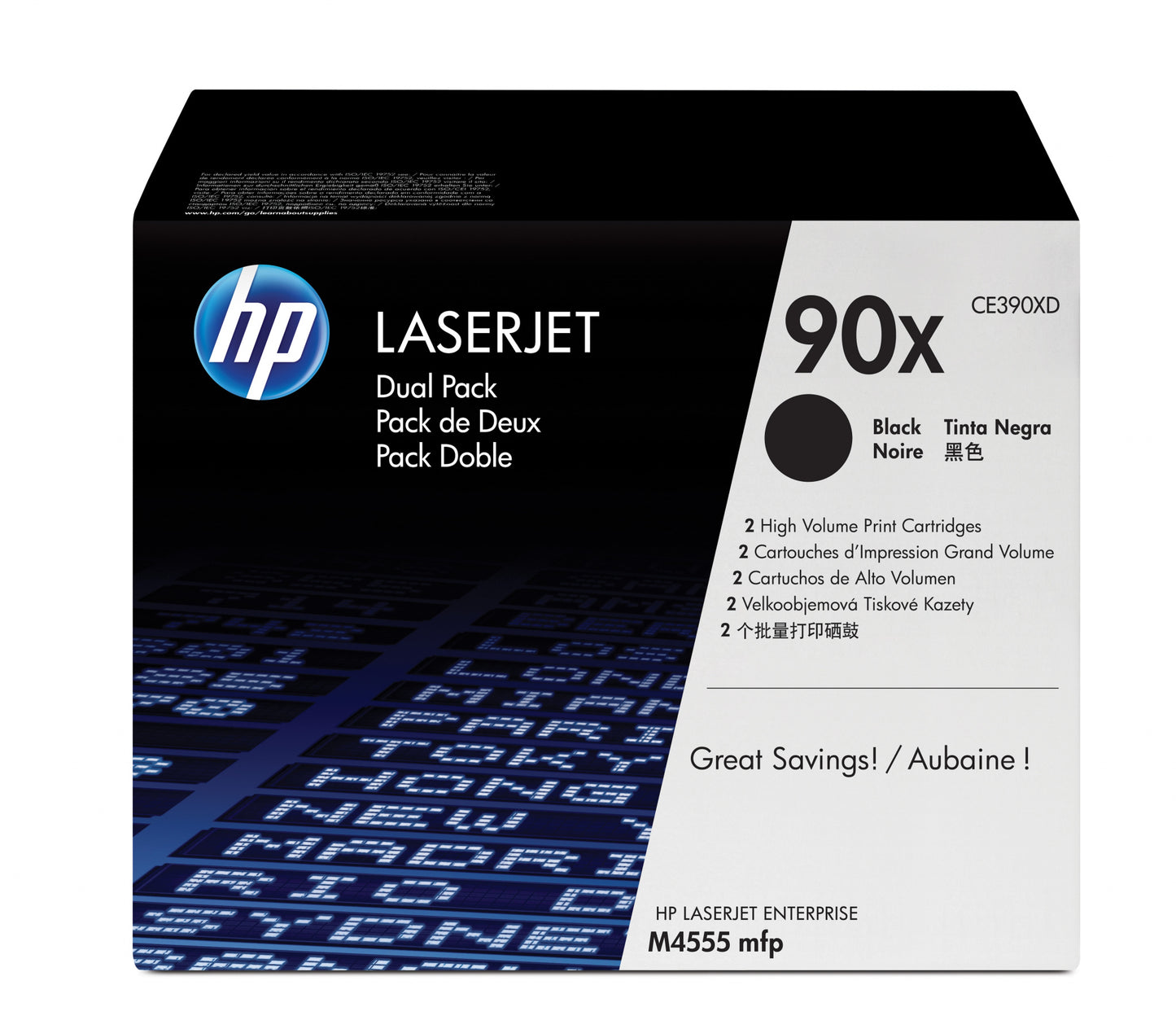 HP 90X 2-pack High Yield Black Original LaserJet Toner Cartridges