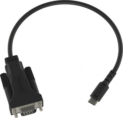 Vision TC-USBCSER/BL serial cable Black RS-232 USB-C