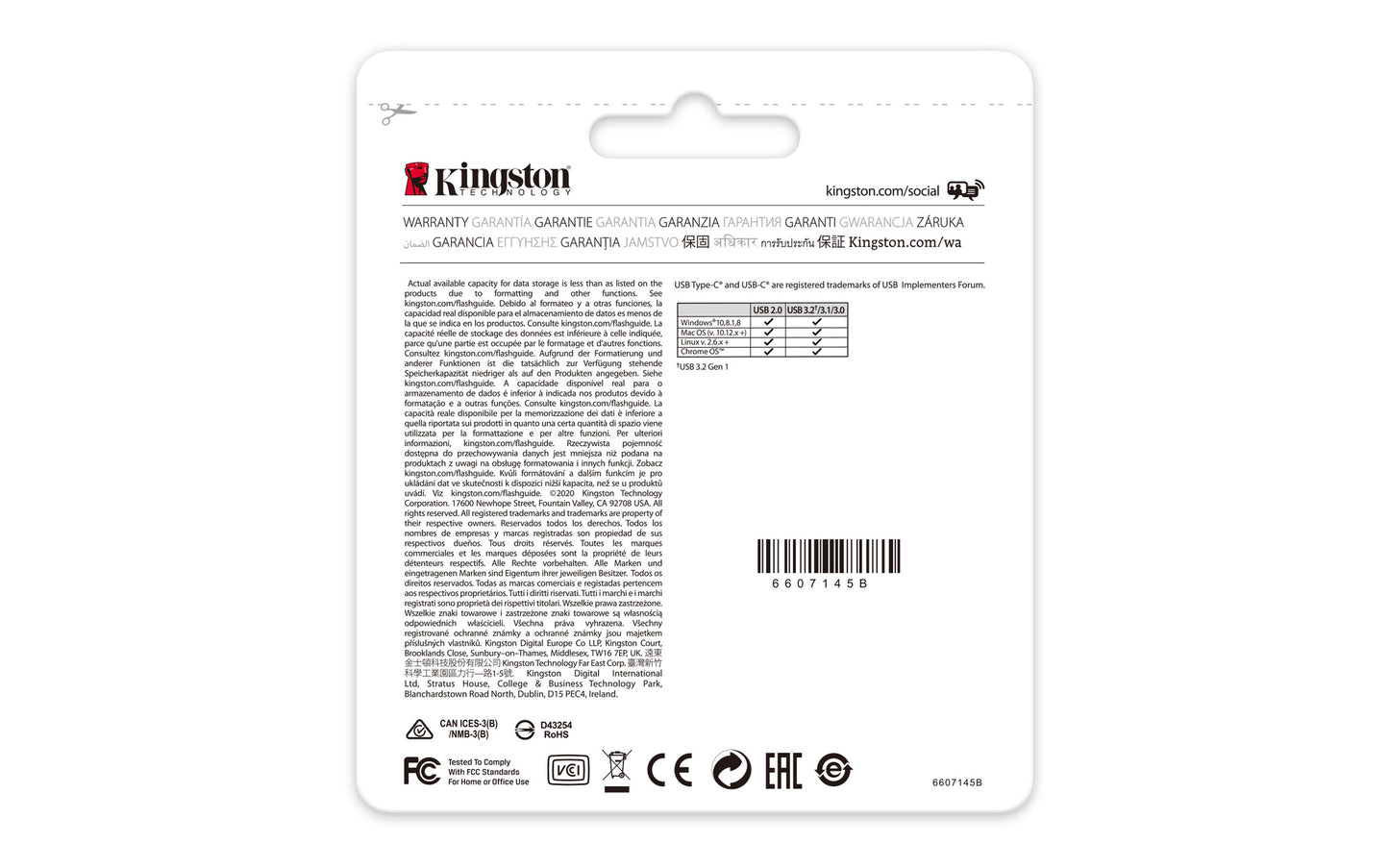 Kingston Technology DataTraveler 64GB USB-C 3.2 Gen 1 70