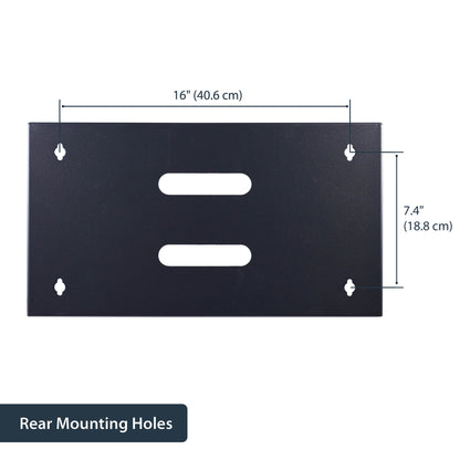 StarTech.com 6U Wall Mount Network Rack - 14 Inch Deep (Low Profile) - 19" Patch Panel Bracket for Shallow Server and IT Equipment, Network Switches - 44lbs/20kg Weight Capacity, Black