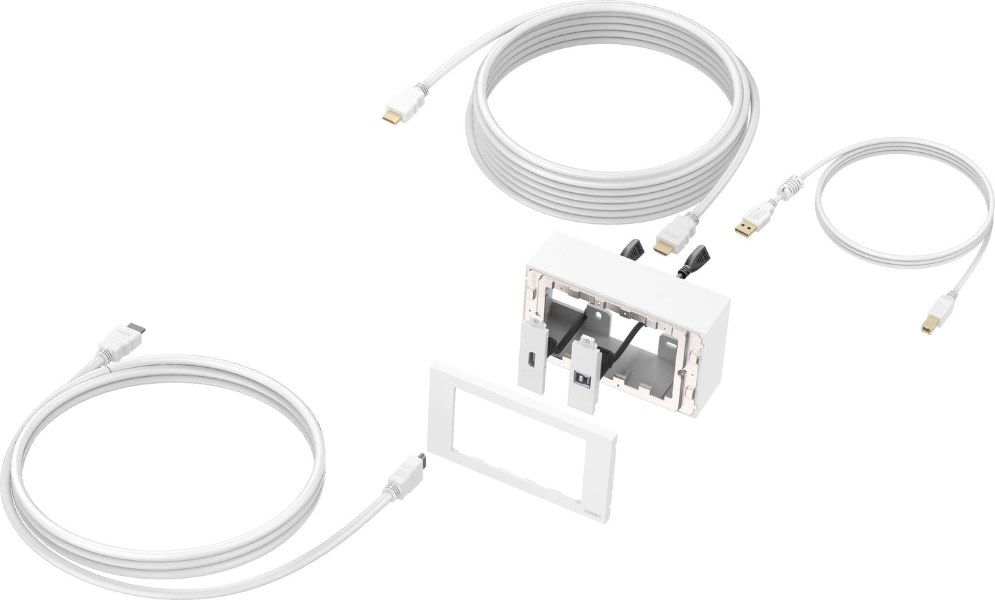 Vision TC3-PK3M socket-outlet HDMI + USB Type-B White