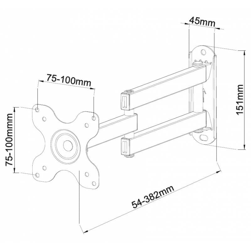 Techly ICA-LCD-923B TV mount/stand 76.2 cm (30") Black